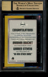 2013 Star Trek TOS Autograph Barbara Bouchet Warren Stevens Dual Auto BGS 9.5